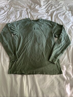 Public Supply - Men's Long Sleeve Crewneck Shirt - Olive Green